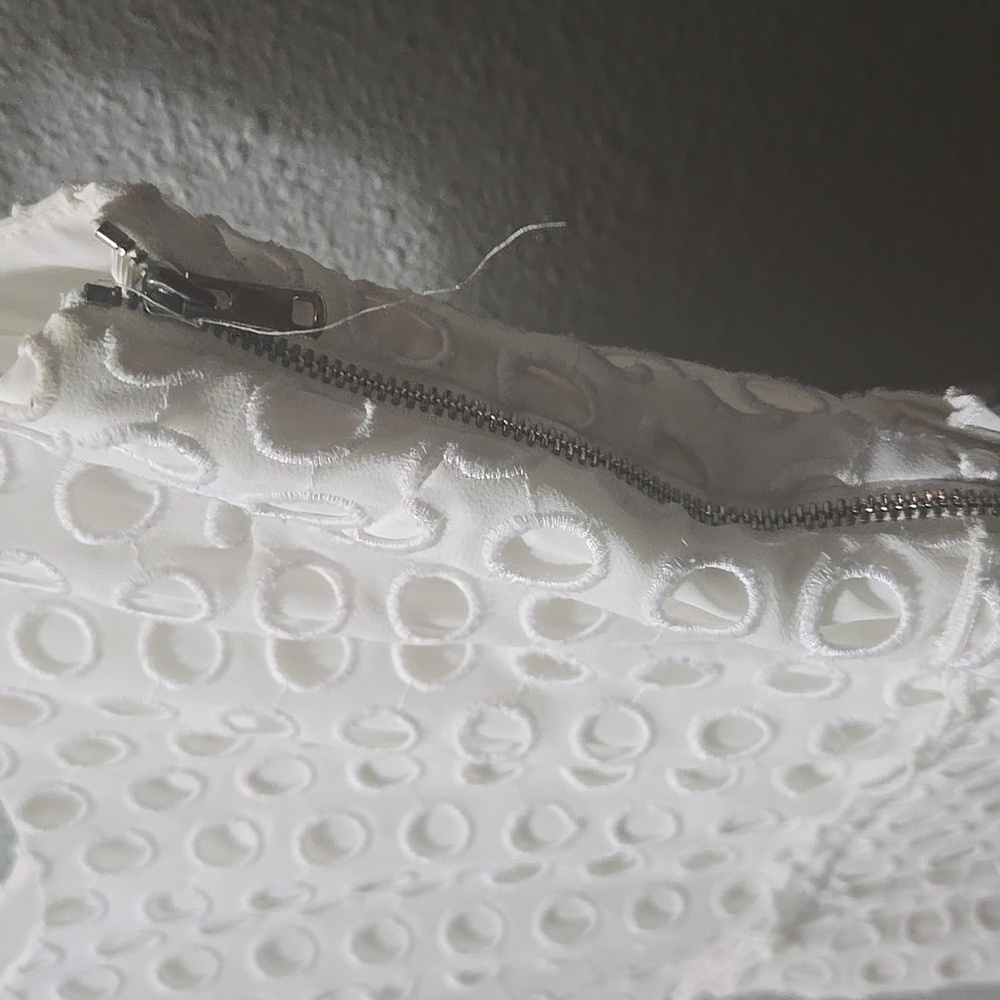 Ann Taylor White Eyelet Mini Dress - Picture 3 of 4
